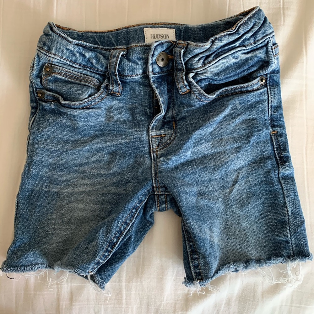 Kids Hudson jeans cut off shorts